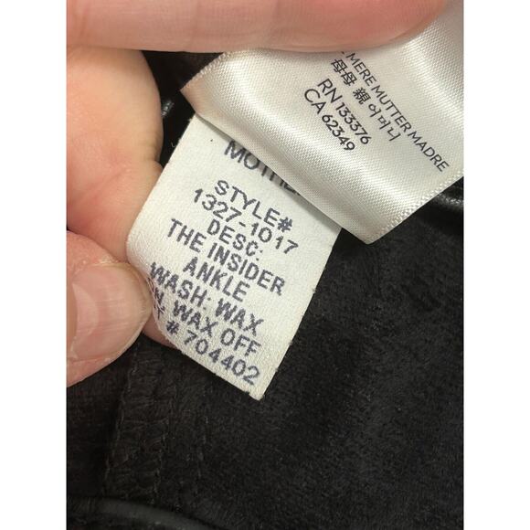 Mother Women's Mid Rise Faux Leather The Insider Ankle Jeans in Black Size 23 - Picture 8 of 14